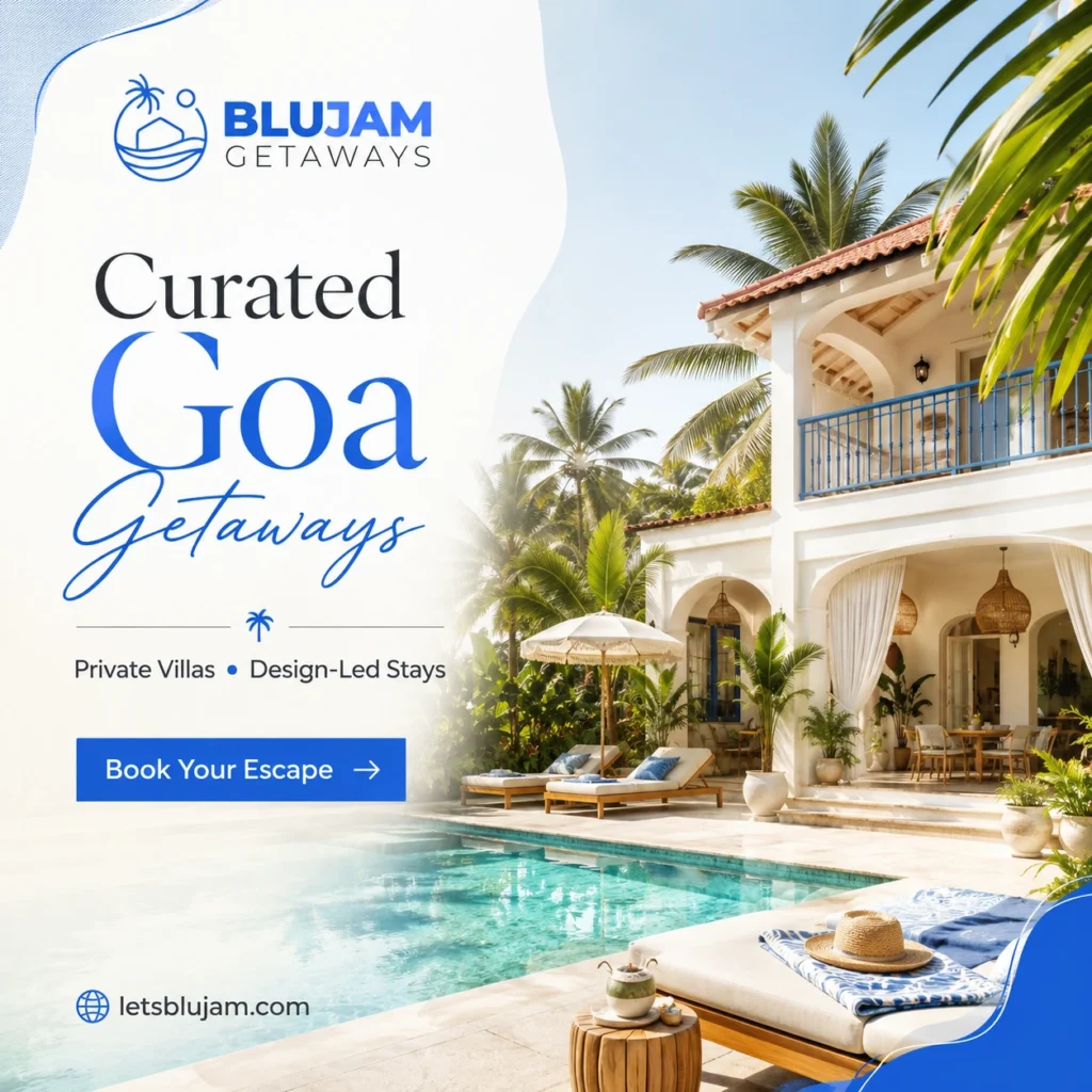 Hospitality digital marketing work for BluJam Getaways by Nubix 360