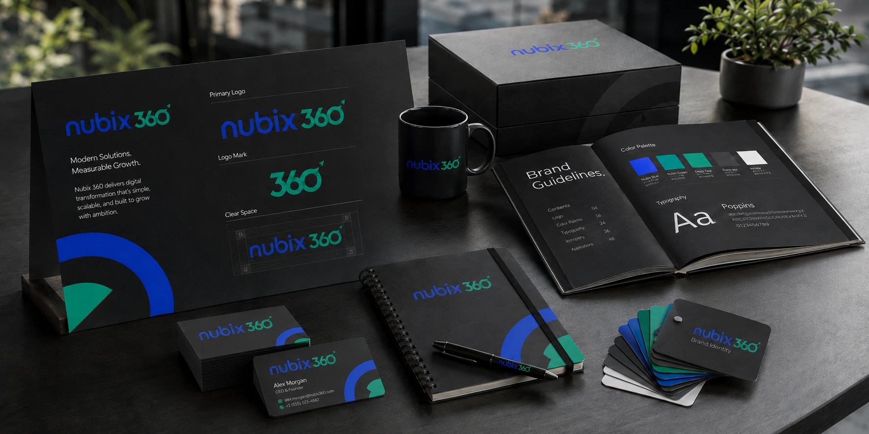 Brand identity design by Nubix 360