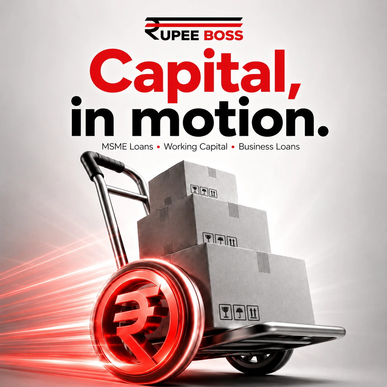 Finance digital marketing creative for RupeeBoss by Nubix 360