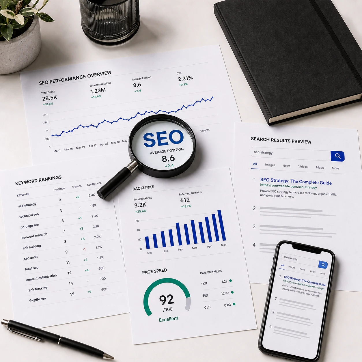 SEO services for search engine optimization, website ranking, and organic traffic growth